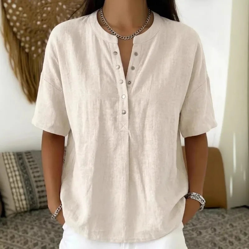 Van Elst Mode® | Elegante blouse met knoopsluiting (TIJDELIJK 1+1 GRATIS!)