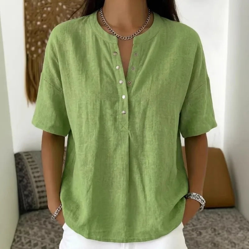 Van Elst Mode® | Elegante blouse met knoopsluiting (TIJDELIJK 1+1 GRATIS!)