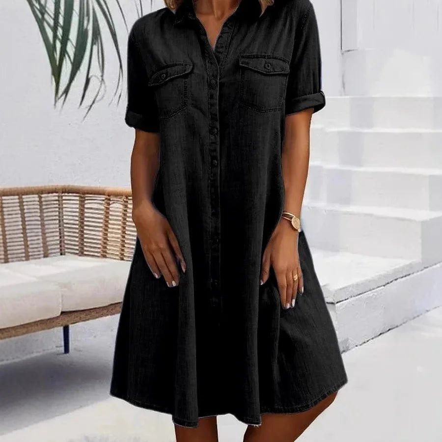 Van Elst Mode® | Elegante denim jurk