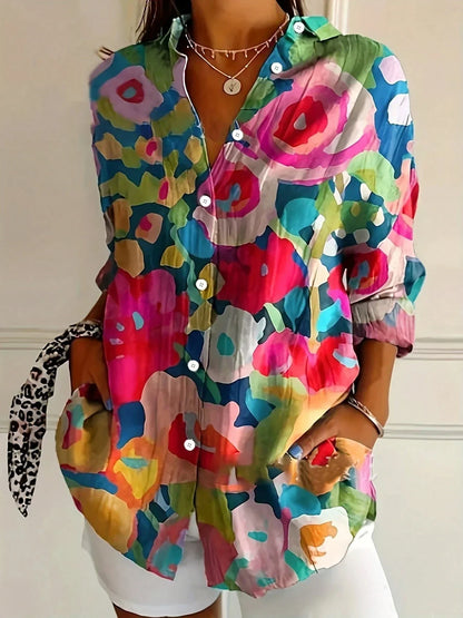 Van Elst Mode® | Kleurrijke blouse met speelse print