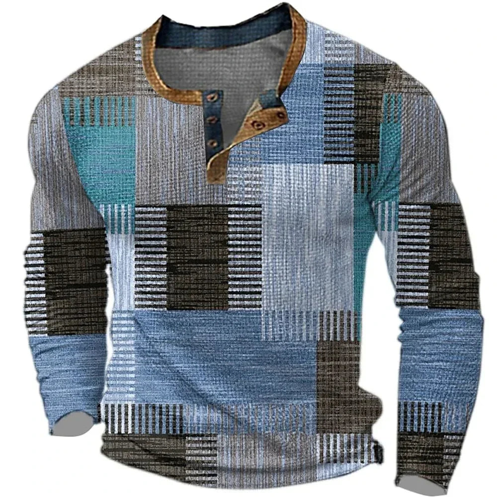 Van Elst Mode®  | KLEURRIJK HEREN SHIRT MET LANGE MOUW