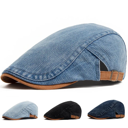 Van Elst Mode® | Premium Denim Flat Cap – Tijdloze Stijl & Dagelijks Comfort (VANDAAG TIJDELIJK 1+1 GRATIS!)