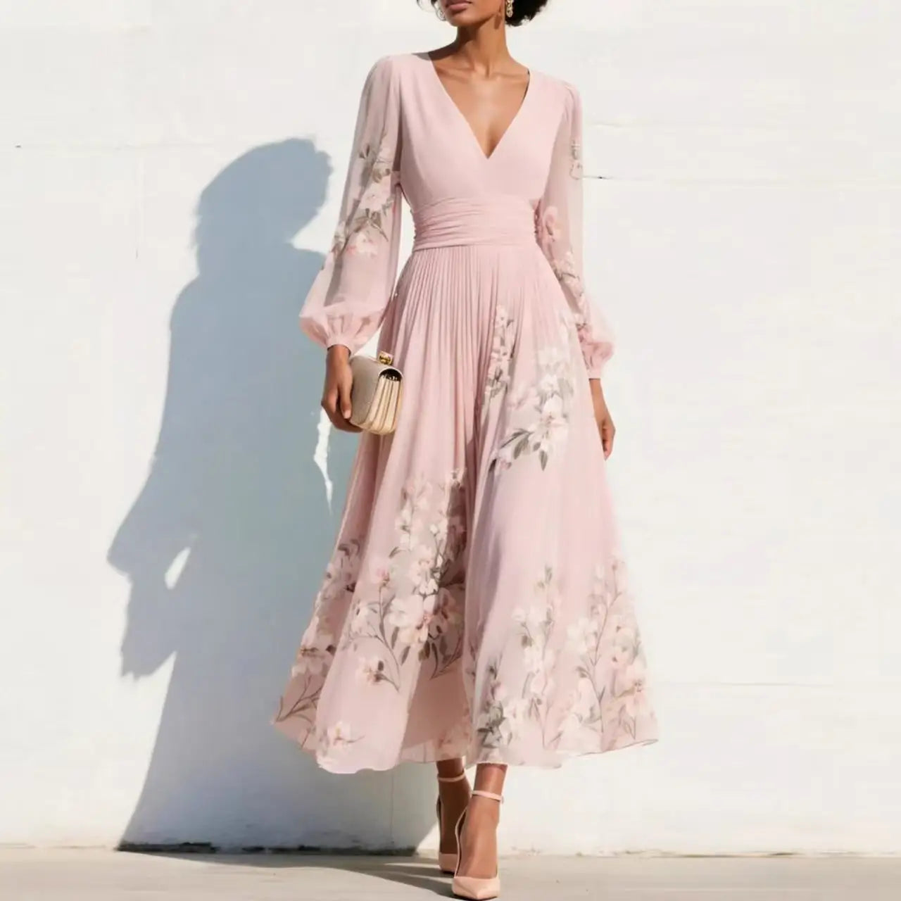 Van Elst Mode® | Elegante dames jurk met bloemen print