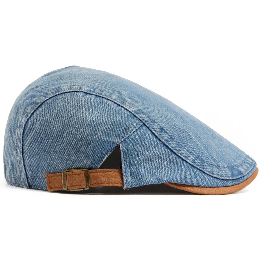 Van Elst Mode® | Premium Denim Flat Cap – Tijdloze Stijl & Dagelijks Comfort (VANDAAG TIJDELIJK 1+1 GRATIS!)