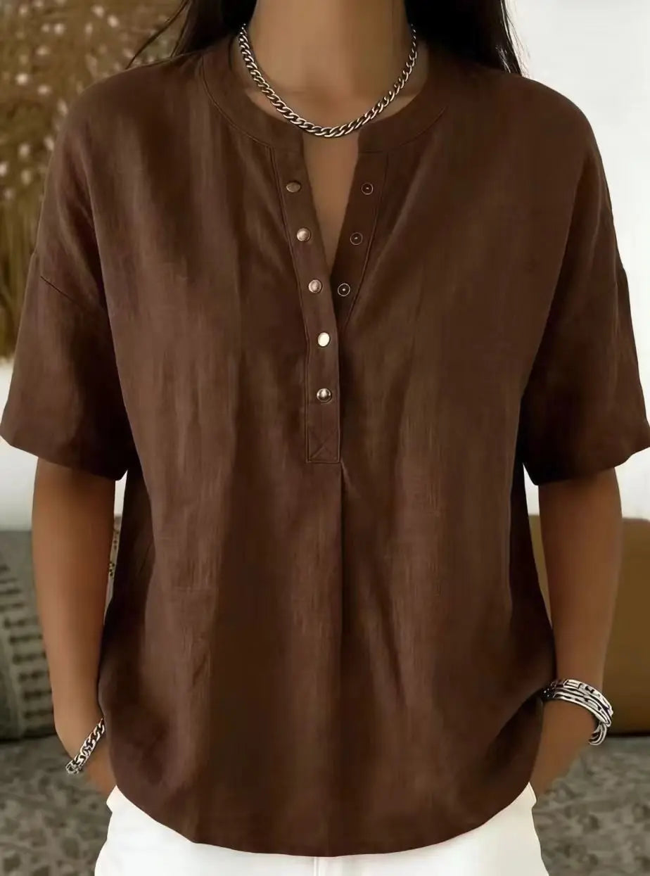 Van Elst Mode® | Elegante blouse met knoopsluiting (TIJDELIJK 1+1 GRATIS!)