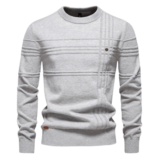 Van Elst Mode® | Katoenen Herentrui Met Streepdesign