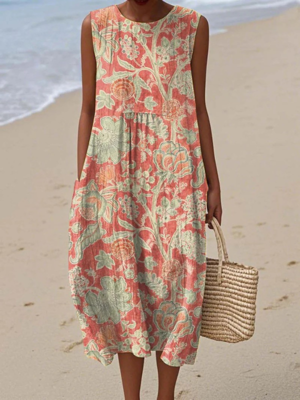 Van Elst Mode® | Bloemen Midi Jurk