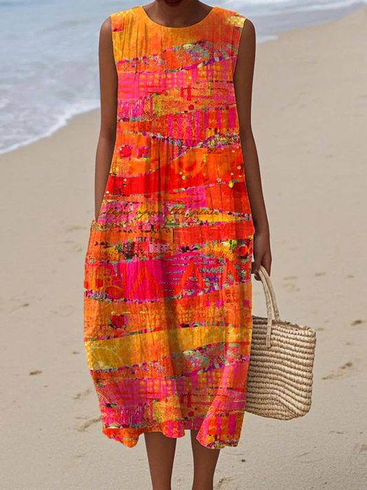 Van Elst Mode® | Sunset Midi Jurk