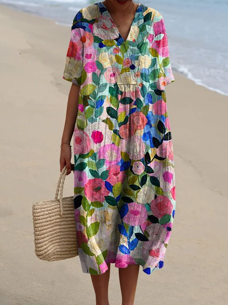 Van Elst Mode® | Zomerse bloemenprint jurk
