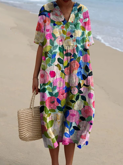 Van Elst Mode® | Zomerse bloemenprint jurk