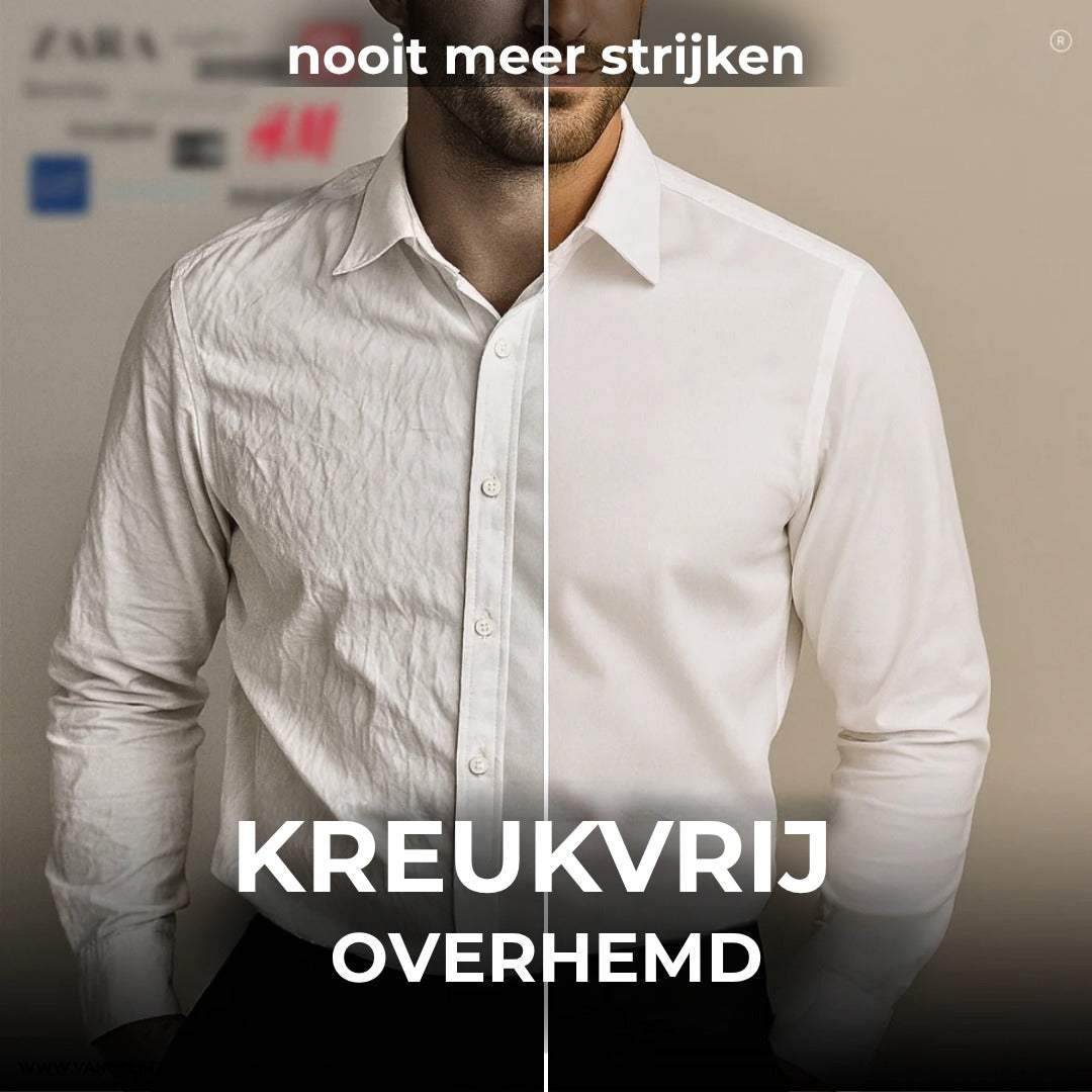 Van Elst Mode® | Comfortabele Antikreuk heren overhemd (TIJDELIJK 1+1 GRATIS!)
