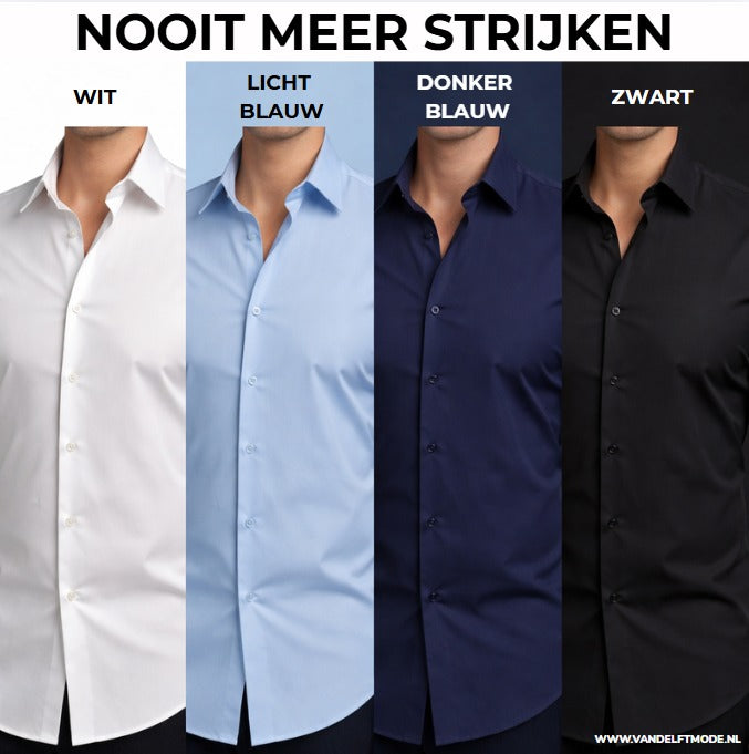 Van Elst Mode® | Comfortabele Antikreuk heren overhemd (TIJDELIJK 1+1 GRATIS!)