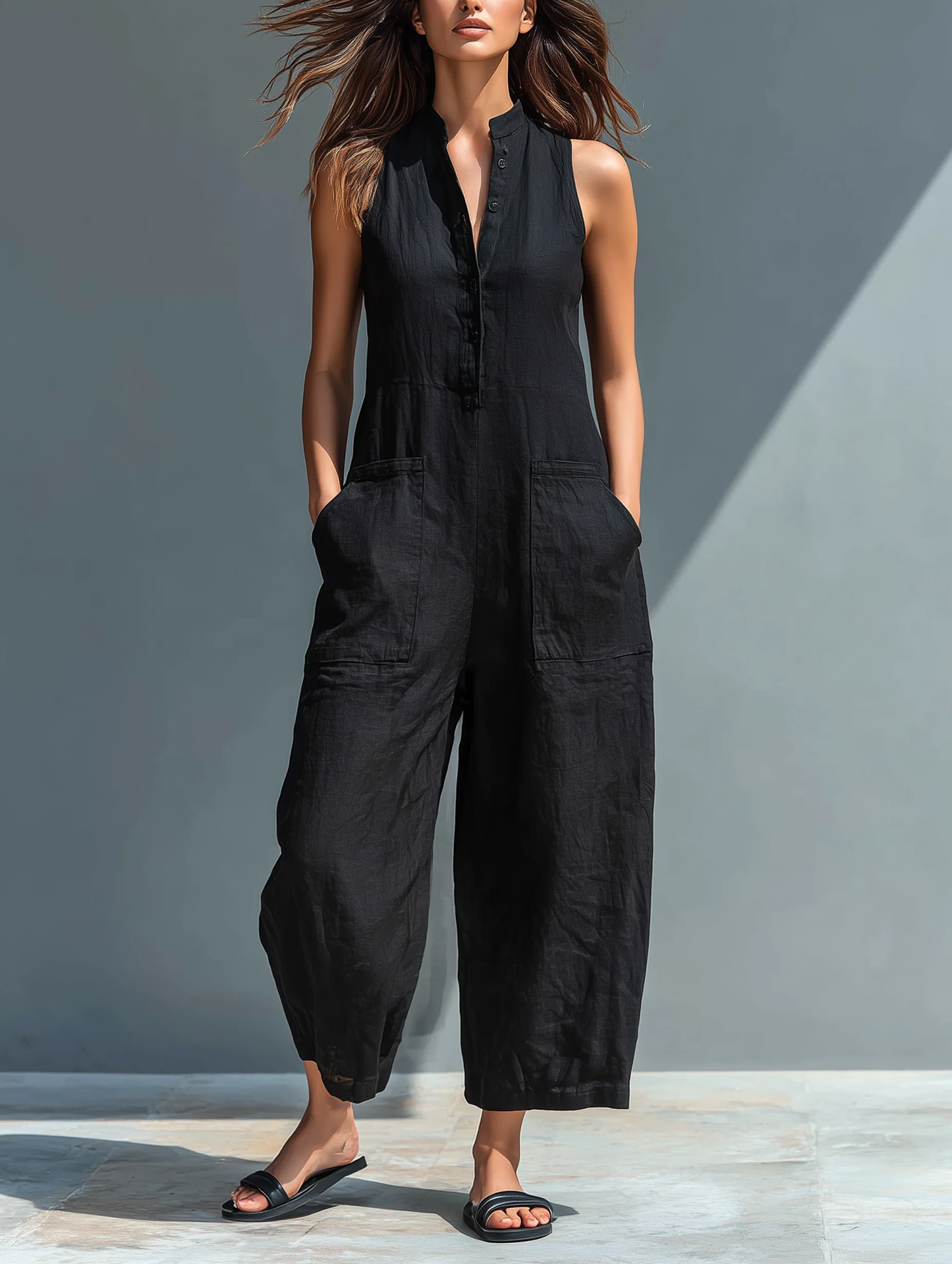 Lotte™ | Minimalistische mouwloze jumpsuit