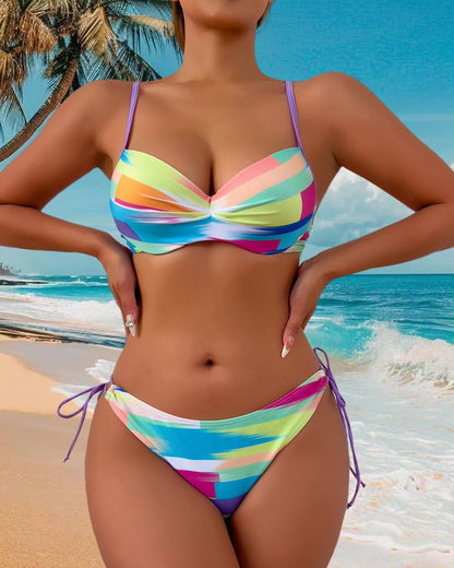 Twee-delige Geprinte Touw Bikini