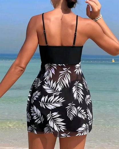 Sexy Gedrukte Mesh Tankini