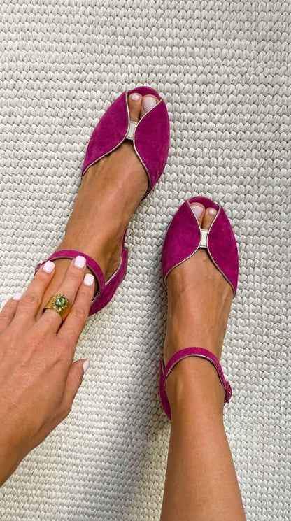 Van Elst Mode® | Elegante Salie Groene Sandalen