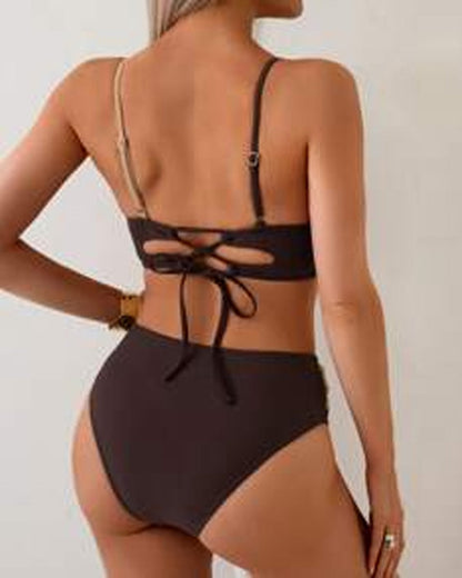 Hoog Taille Sexy Bh Triangle Badpak