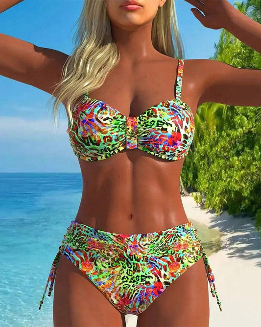 Opvallende Leopard-print Tweedelige Badpak