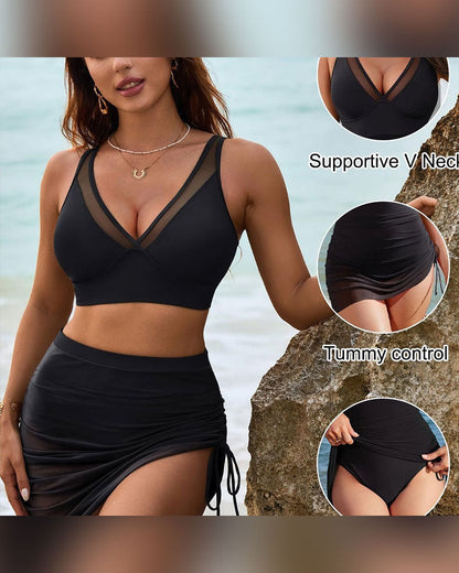 Zwemrok Hoge Taille Bikini