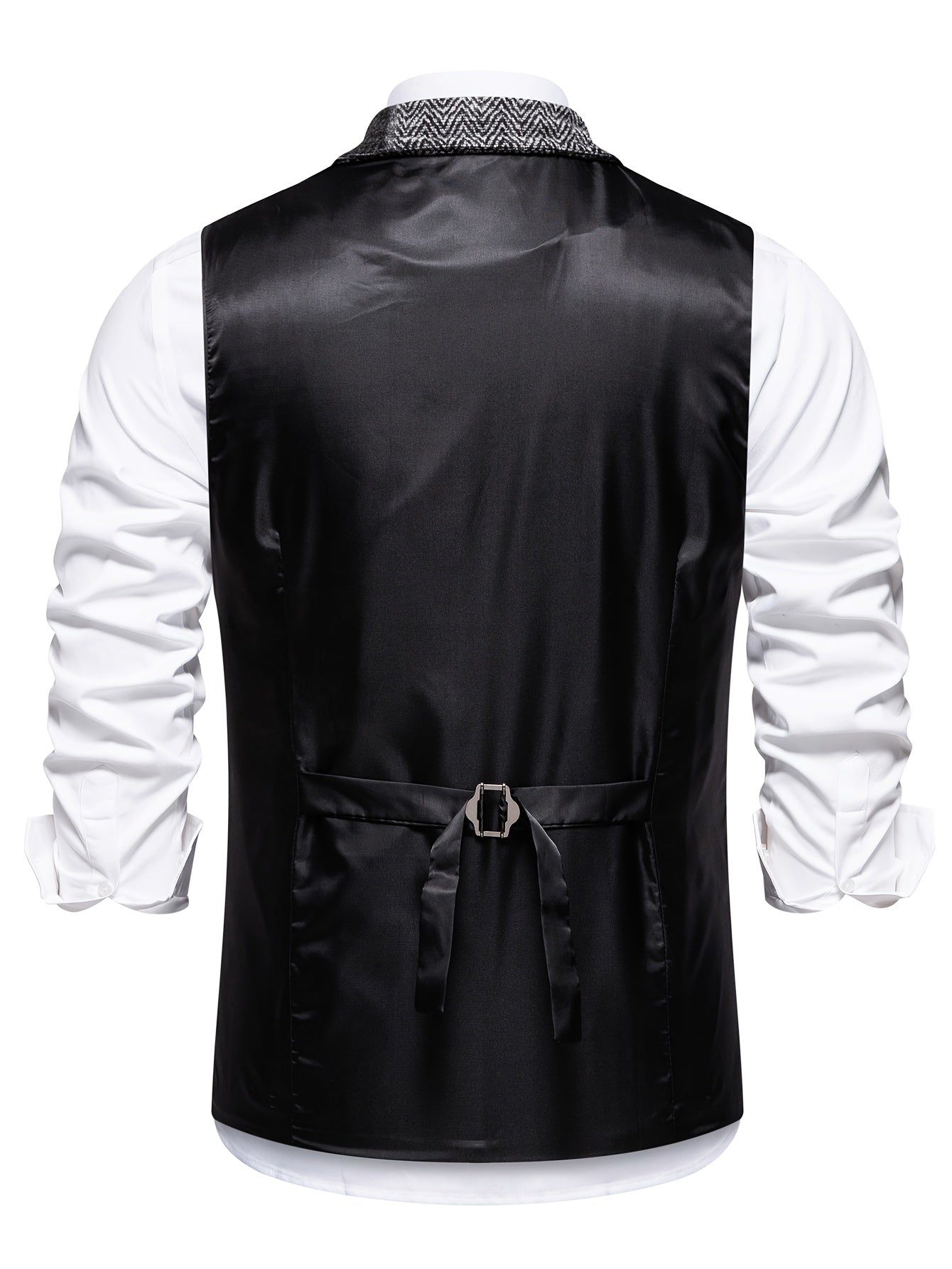 Van Elst Mode® | Tweedvest met visgraatpatroon voor heren