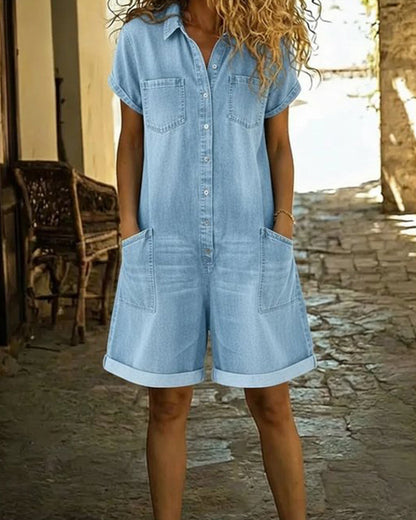 Van Elst Mode® | Elegante denim jumpsuit