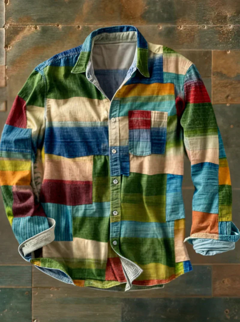 Van Elst Mode® | Comfortabel Patchwork Overhemd