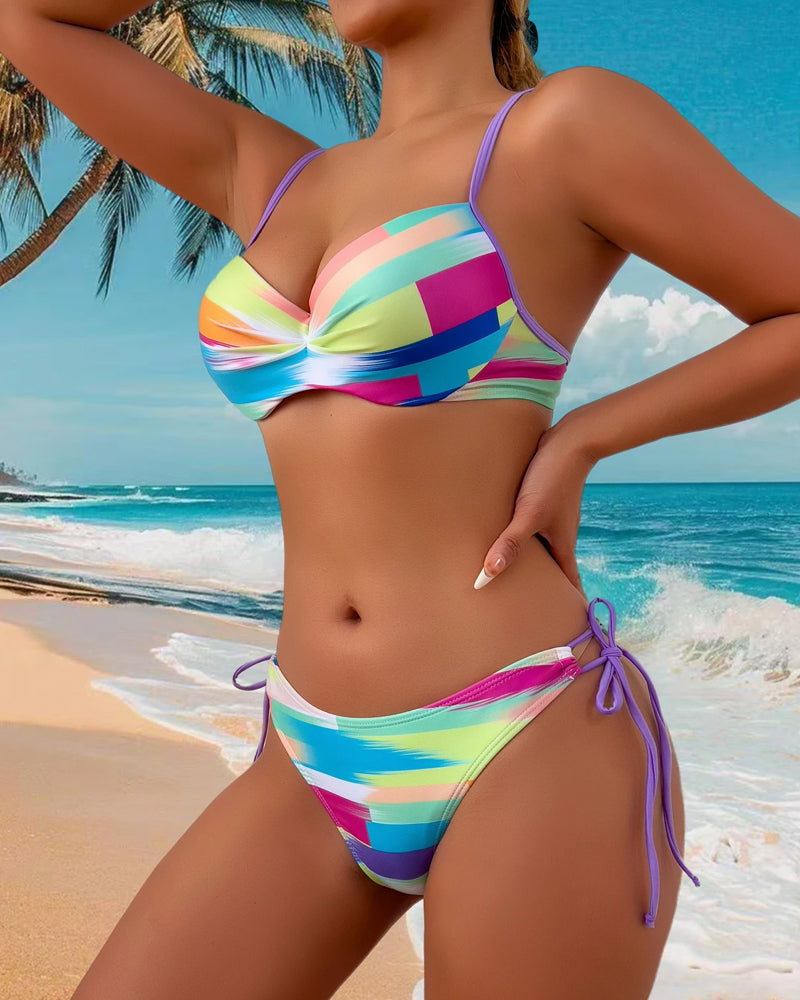 Twee-delige Geprinte Touw Bikini