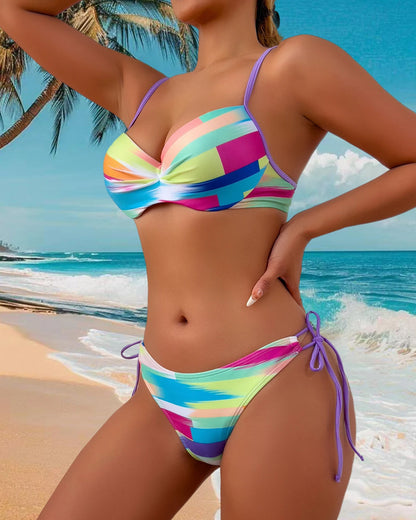 Twee-delige Geprinte Touw Bikini