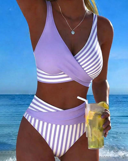Kruisgestreepte Bikini