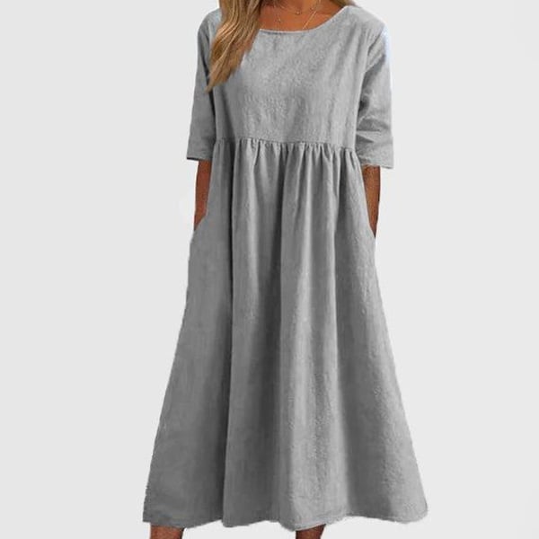 Van Elst Mode® | Elegante dames jurk met Ronde Hals