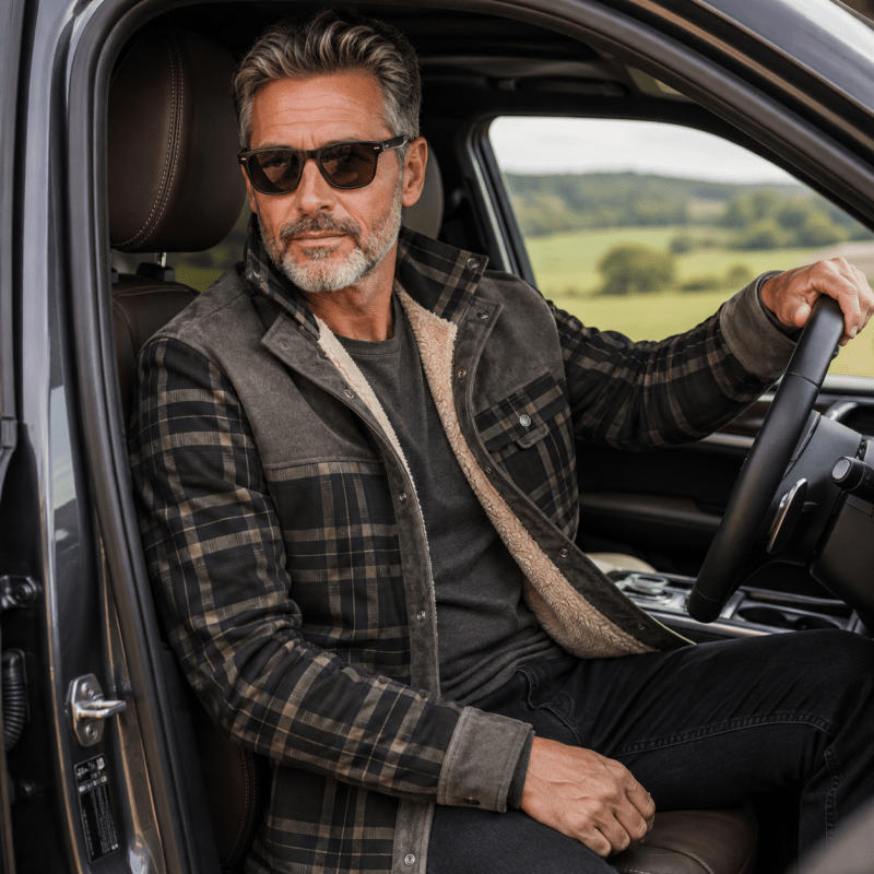 Van Elst Mode® | Comfortabele geruite heren jas