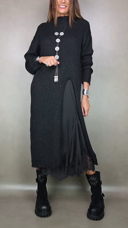 Van Elst Mode® | Complete stijlvolle outfit  (Lange trui + jurk)