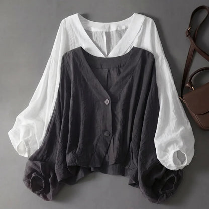 Van Elst Mode® | Elegante linnen dames blouse