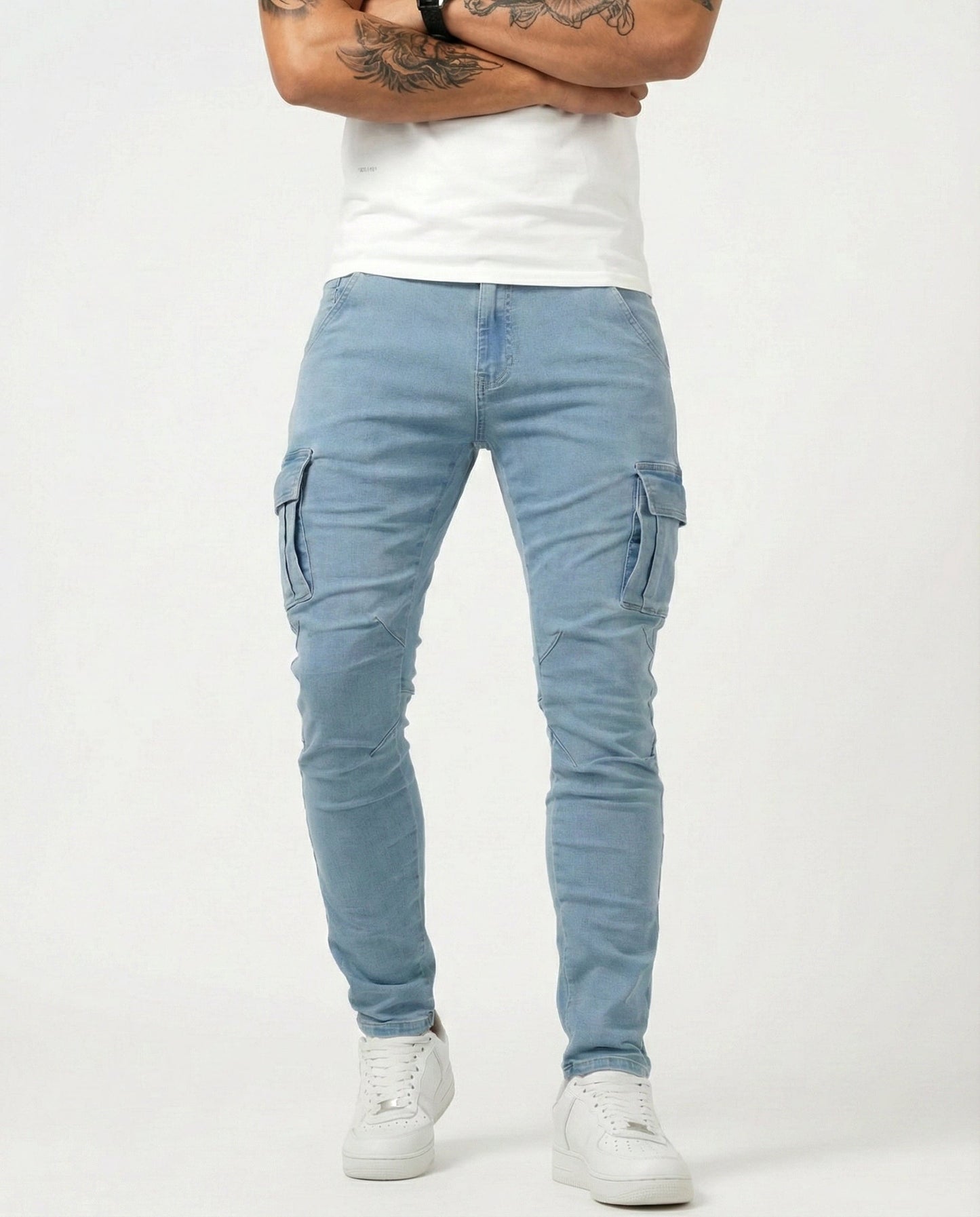 Van Elst Mode® | Flexibele denim jeans met zijzakken