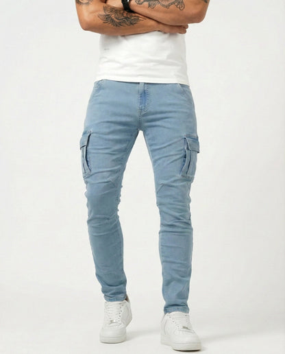 Van Elst Mode® | Flexibele denim jeans met zijzakken
