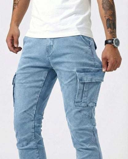 Van Elst Mode® | Flexibele denim jeans met zijzakken