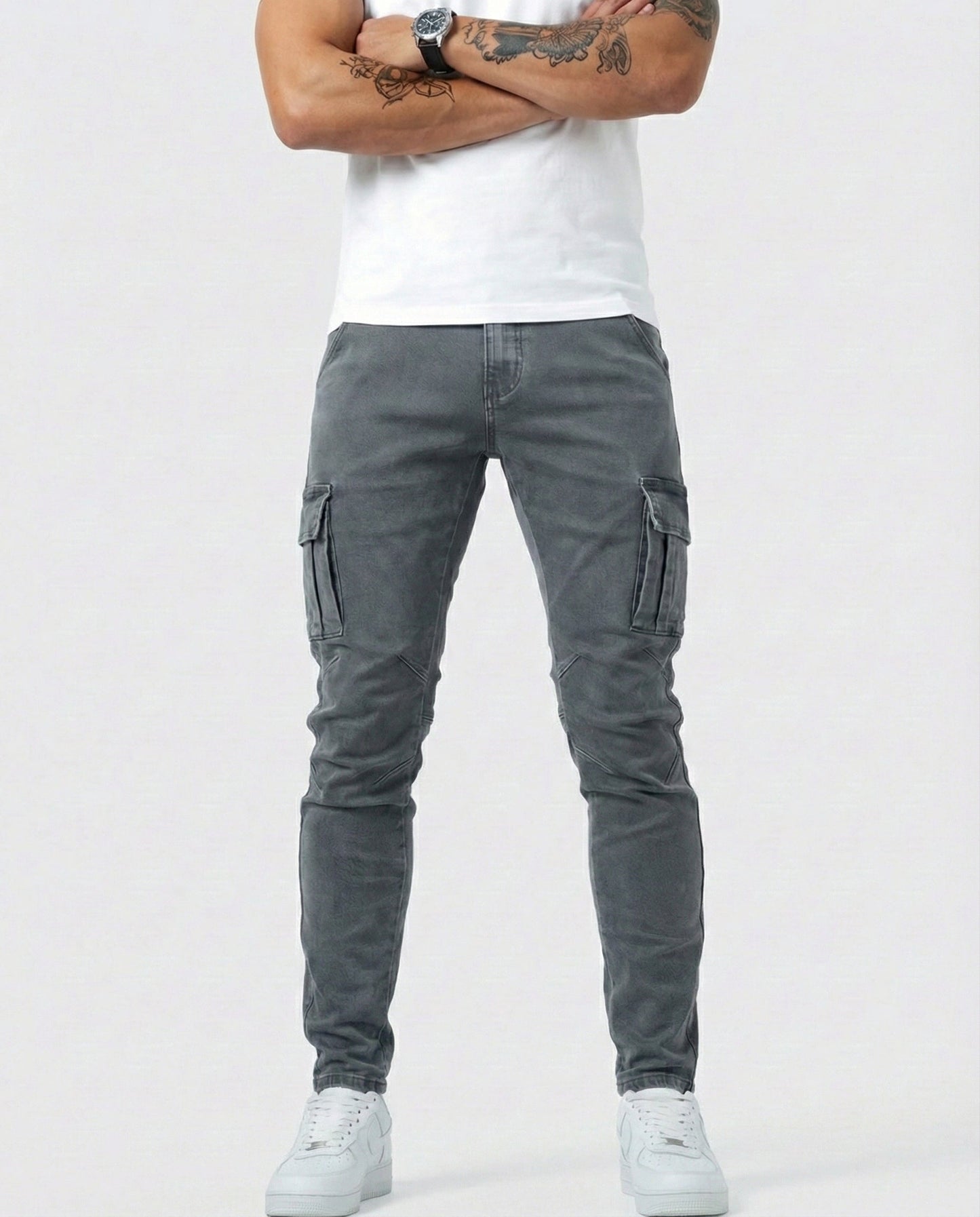 Van Elst Mode® | Flexibele denim jeans met zijzakken