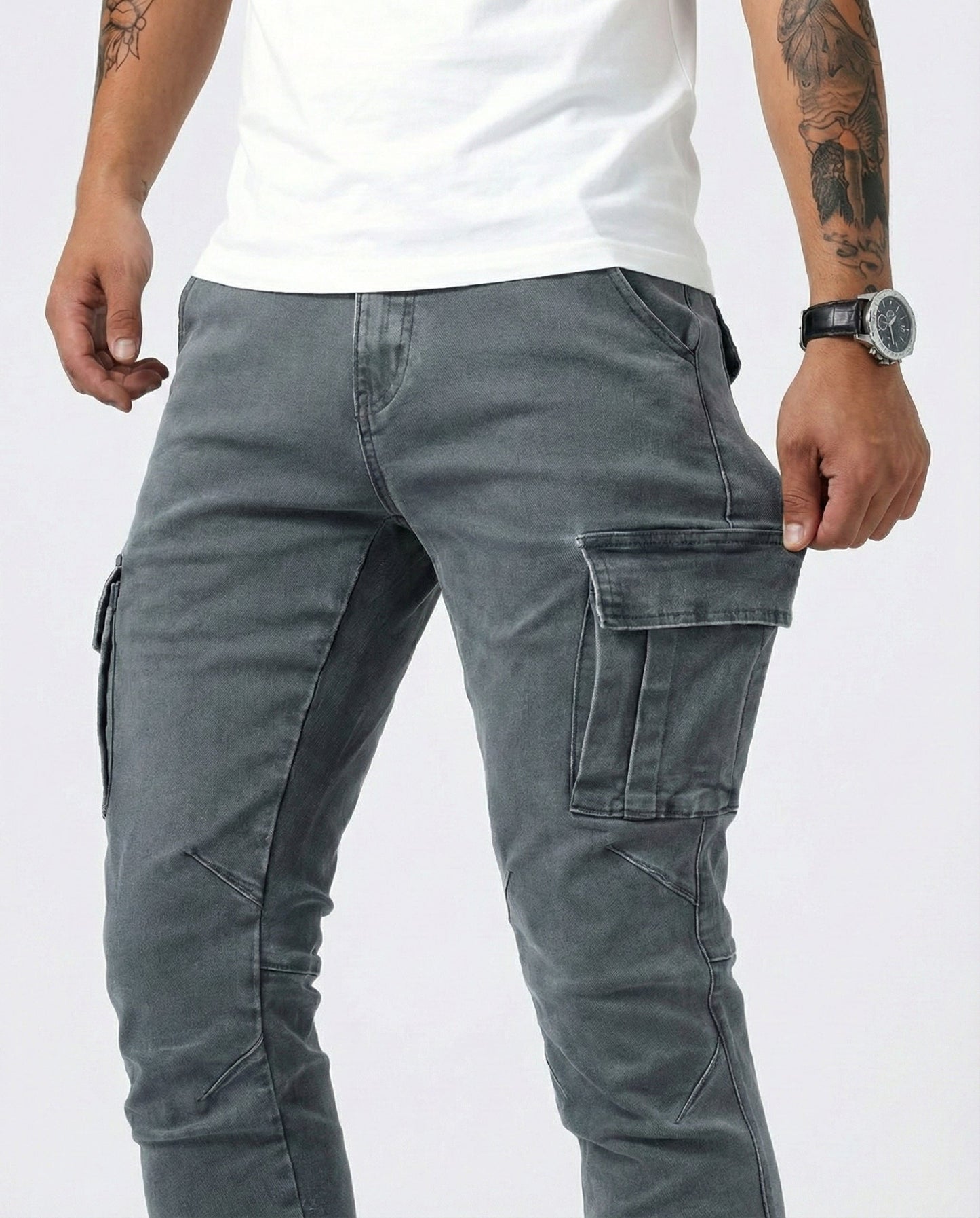 Van Elst Mode® | Flexibele denim jeans met zijzakken