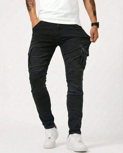 Van Elst Mode® | Flexibele denim jeans met zijzakken