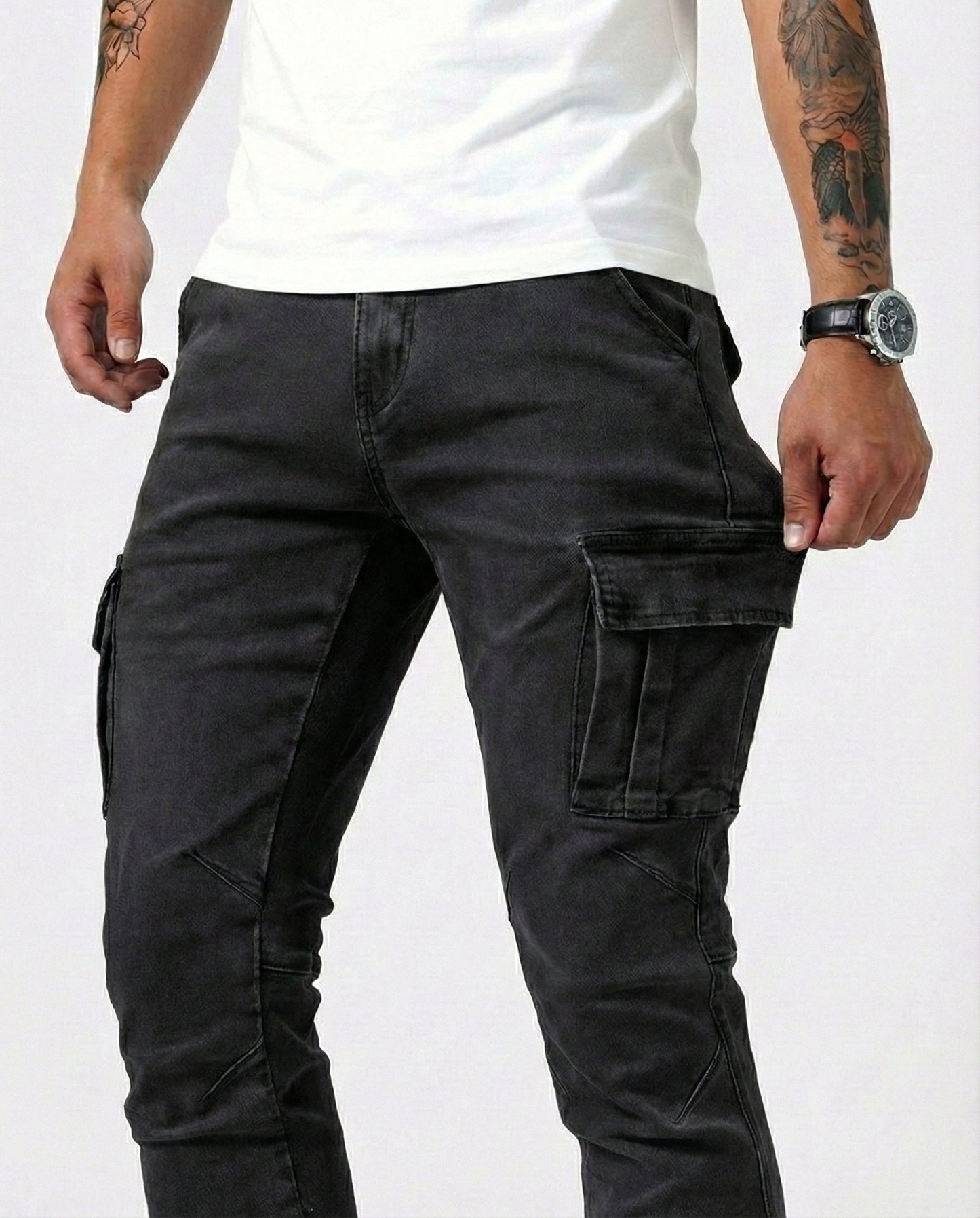 Van Elst Mode® | Flexibele denim jeans met zijzakken