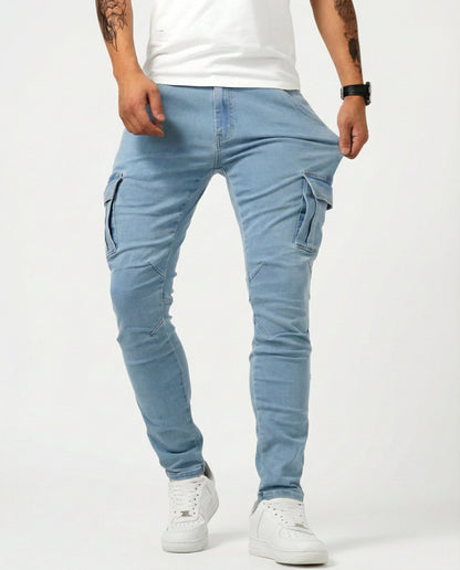 Van Elst Mode® | Flexibele denim jeans met zijzakken