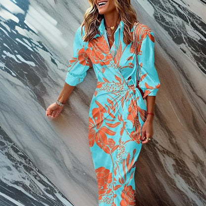 Van Elst Mode® | Jurk met Wikkelprint