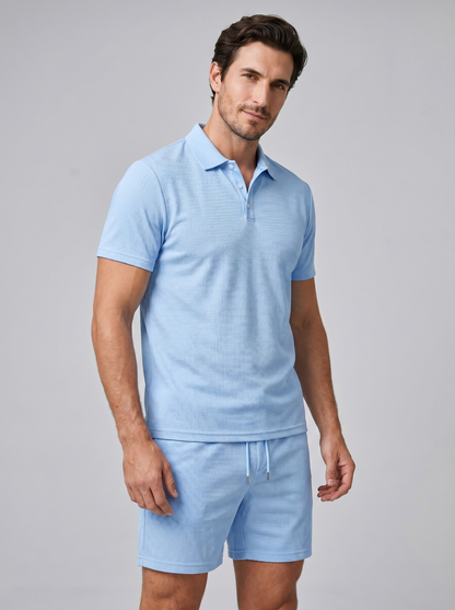 Van Elst Mode® | Polo En Shorts Set Heren Zomer Casual