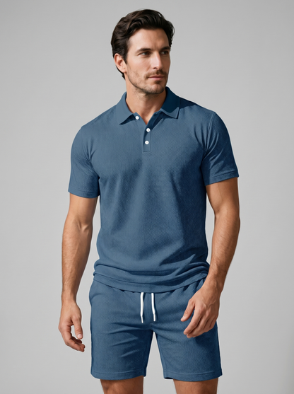 Van Elst Mode® | Polo En Shorts Set Heren Zomer Casual