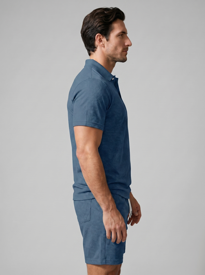 Van Elst Mode® | Polo En Shorts Set Heren Zomer Casual