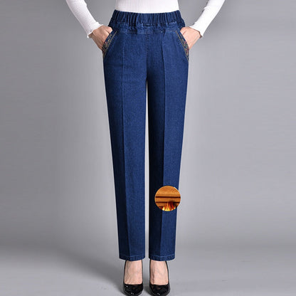 Van Elst Mode® | Damesjeans met zijzakken en elastische taille