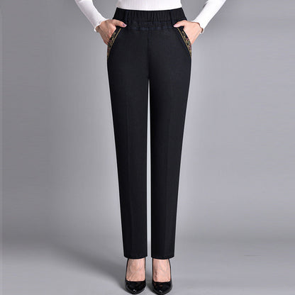 Van Elst Mode® | Damesjeans met Zijzakken en Elastische Taille