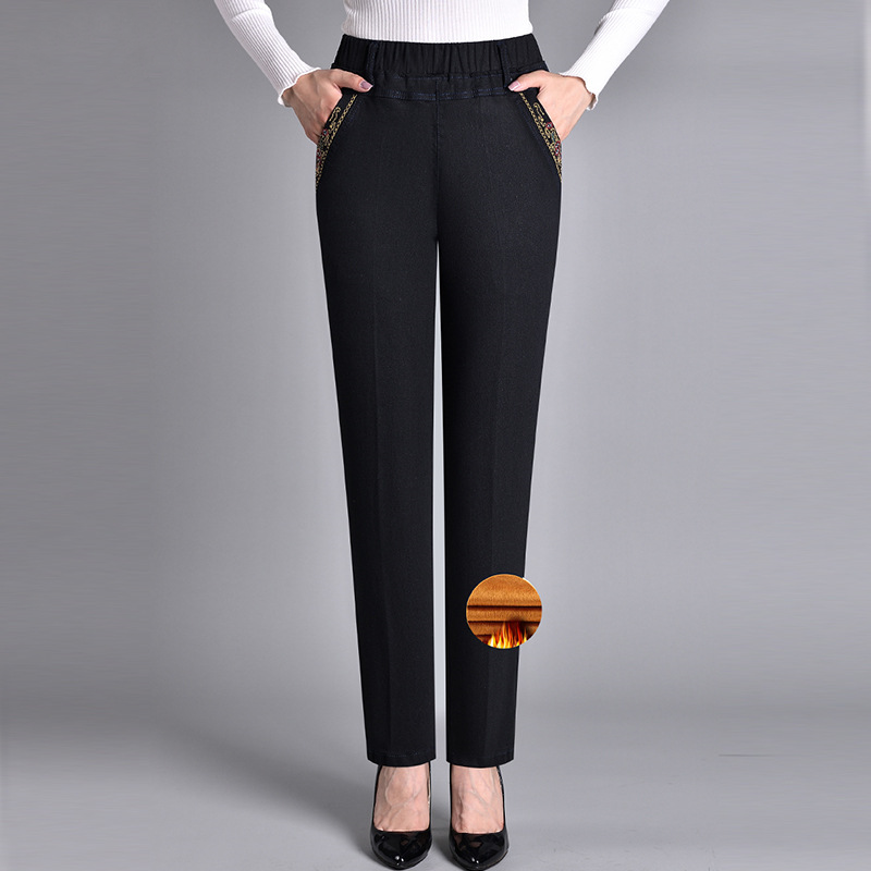 Van Elst Mode® | Damesjeans met zijzakken en elastische taille