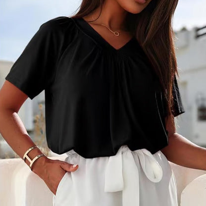 Van Elst Mode® | Elegant dames t-shirt met v-hals