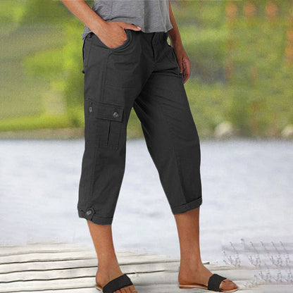 Van Elst Mode®| Capri Broek met Meerdere Zakken en Comfortabele Pasvorm voor Maximale Bewegingsvrijheid